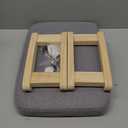 Lawei Small Footstool Ottoman, Rectangle Fabric Foot Stool Rest with Wooden Legs and Non-Slip Soft Padding, Modern Footstools Step for Couch, Desk, Office, Living Room, Bedroom, Entryway, Dogs, Gray