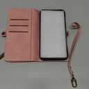 Defencase Compatible with iPhone 16 Plus Case Wallet with RFID Blocking Card Holder for Women Men, PU Leather Magnetic Snap Flip Zipper Strap Wallet Phone Case Fit for iPhone 16 Plus 6.7", Rose Pink