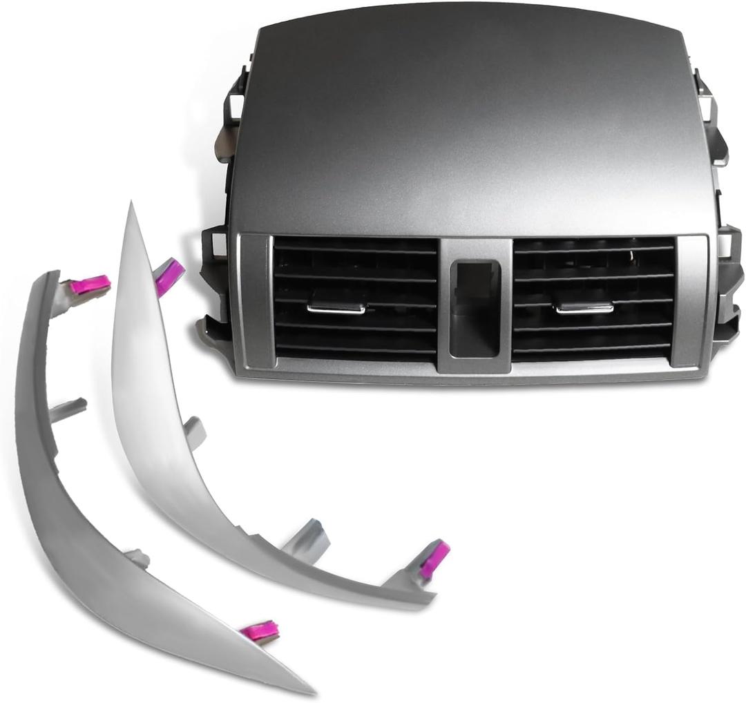 Center Dash A/C Outlet Vent Panel with Assembly Trims Compatible with Corolla 2008-2013