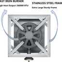 COOKAMP Stainless Steel Burner Propane Burner, 260,000BTU High Pressure Outdoor Propane Cooker, Heavy Duty Gas Burners for Outdoor Cooking For Turkey Fry, Seafood Boil(Stainless Steel) SS1750