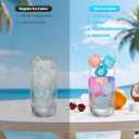 380 Pack Reusable Ice Cube for Drinks - Refreezable Plastic Ice Cubes Without Diluting BPA Free, Washable Ice Cube for Whiskey Coffee Bars Party Ice Bath Camping (Color-changing, Square-380Pack)