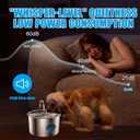 Cat Water Fountain Stainless Steel, 3.2L/108oz Quiet Water Fountains for Cats Indoor, Water Level Window, Quadruple Filtration Pet Water Fountain for Cats/Puppy (10 Filter 6 Filter Cotton)