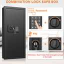 29.53" Tall Wall Safes Between the Studs 16" Centers, Heavy Duty Combination Lock in Wall Safe with 3 Removable Shelf, Hidden Safe for Money, Jewelry, Document, Passport
