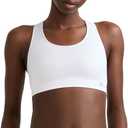 Champion Women's The Infinity Racerback Sports Bra (White, Medium) 2 Pack