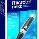 Ascensia MICROLET NEXT Adjustable Lancing Device for Diabetes Blood Glucose Testing, 5 Depth Settings, Smooth Glide for Less Pain, One Handed Ejection, Lancing Device