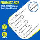 DG47-00020B Range Oven Bake Element Compatible with Samsung NY58J9850WS/AA FTQ352IWUW/XAA NE58K9500SG/AA, DG47-00020A Bake Heater Element 240V 3000W Replace PD00026657 AP5623019 PS4240824 EAP4240824