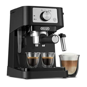 De'Longhi Stilosa Manual Espresso Machine, Compact Coffee Maker, 15 Bar Pump Pressure, Manual Milk Frother Steam Wand for Authentic Single & Double Espresso, Lattes & Cappuccinos, Tamper Included