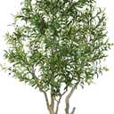 7.9 Feet Artificial Olive Tree with Lush Leafy Foliage in Large Decoration Planter Faux Fake Plants for Home Office Decor Suitable for Indoor Outdoor Use