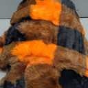 760GSM Faux Rabbit Faux Fur Throw Blanket,Super Thick Warm Bubble Blanket Throw,Fuzzy Luxury Plush Decorative Blanket for Couch Bed Sofa(Black Grid Print,50''x 60'')