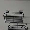 2 Pcs Shower Shelves, Black Metal