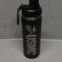 Military Gift Shop 20oz USMC Water Bottle - Marine Corps Double Wall Vacuum Insulated Stainless Steel Great for PT and Outdoor Sports Like Hiking Camping and Cycling-OFFICIALLY LICENSED