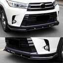 MUTUSAISI Gloss Black Front Bumper Lip Spoiler Splitter Fit for Toyota Highlander SE/LE/XLE/Hybrid/Limited 2017 2018 2019 Air Dam Chin Body Kit Accessories
