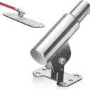 Bull Float Bracket 6 Hole, Stainless Steel Adjustable Bracket for Bull Float, Heavy Duty Bull Float Concrete Tools, Concrete Float, Fits 1 3/4 inch Push-Button Handles, Silver
