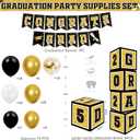 Graduation decorations class of 2025,Grad 2025 Boxes,balloons of number 2025 for men women graduation party decorationsGold