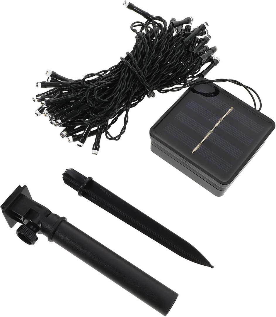 Mikikit Solar String Lights Waterproof Outdoor LED Solar Hanging Lights 7m 50 LEDs 8 Modes Warm White for Garden Patio Wedding Party Decoration