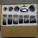 Bud Vases Set of 12, Black Clear Glass Bud Vases, Small Vases for Centerpiece Modern Flower Vases in Bulk, Mini Glass Vase for Wedding Centerpieces, Party Table Decor, Home Dco