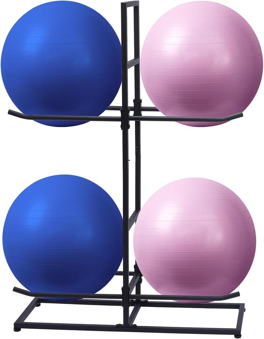 Medicine Ball Rack, Stabilising Ball Rack, Yoga Ball Holder Exercise Ball Holder Equipment Storage Rack for ommercial Gym, Studios, Home Gyms, Compact