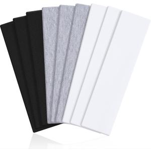 2 x Wisecy Headbands for Women Non Slip - 9PCS Elastic Fabric Hair Band for Women's Hair, Soft Cotton Cloth Stretchy Sweat Headbands for Women for Yoga Workout Running (Black, white, light grey)