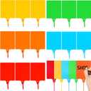 Youyole 200 Pieces Plastic Tags Waterproof Plastic Seal Shipping Tags Logistics Use Big Sign Tie Large Label Tie 250 mm Total Length(Multicolor,3.1 x 3.94 Inches)