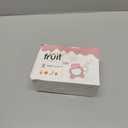 2 Pack Silicone Baby Fruit Feeder with Mini Freezer Tray, Breastmilk Popsicle Molds for Baby Teething Relief, Fresh Food Feeder for Safe Infant Self Feeding, Extra Food Pouches - Pink