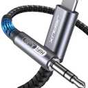 JSAUX Aux Cord for iPhone 3.3FT, 3.5mm Aux Cable for Car Compatible with iPhone 14 13 12 11 XS XR X 8 7 6 iPad iPod for Car Home Stereo, Speaker, Support All iOS Version-Grey