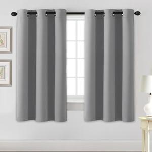 H.VERSAILTEX Blackout Curtains for Bedroom Thermal Insulated Room Darkening Living Room Curtains 63 Inch Long Grommet Privacy Protection Window Curtain Panels/Drapes for Nursery, 2 Panels, Dove Grey