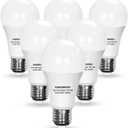 KAKEMONO A19 LED Light Bulbs 60 Watt Equivalent,7W 730 Lumen E26 Medium Base for Desk Reading Lamp Ceiling Fan Chandelier Lighting,Non-Dimmable,3000K Warm White, 6 Pack