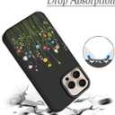 Unov Case Compatible with iPhone 12 Pro iPhone 12 5G Girly Flower Floral Bouquet Women Embossed Pattern Design Slim Protective Soft TPU Bumper Back Cover