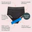 Mommy Matters 2-in-1 Reusable Absorbent Postpartum Mesh Underwear with Ice Pack Insert, Maternity Panty, FSA/HSA Eligible (Black, S)