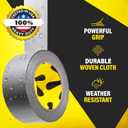 5 Pack Duct Tape Heavy Duty Waterproof - 2 In x 90 Ft - All-Weather, Silver, Easy to Tear, Strong Hold, No Residue, Gray Bulk Waterproof Tape for Repairs, DIY, Sealing, B2B, Home, Office, Outdoor Use