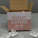 Outlet Covers Babepai 38-Pack White Child Proof Electrical Protector Safety Improved Baby Safety Plug Covers