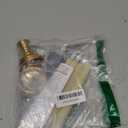 Flameless Taper Candles Flickering with Remote Timer, 4PCS Battery Operated Window Candles with Gold Candlesticks and Suction Cups, 8 Inch Warm White 3D Flame Candle for Home Xmas Decor(Ivory)