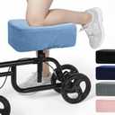 SPRING SEAON Knee Scooter Cushion - Universal Fit Knee Scooter Pad with Thick Memory Foam, Removable Pink Cover, Non-Slip Fabric for Adults (Light Blue)