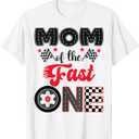 Mom Of The Fast One Car Racing Dad 1St Birthday Boy T-Shirt, Size S