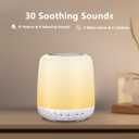 White Noise Sound Machine for Sleep Portable Sound Machine with 30 Soothing Sounds 12 Night Light Colors 4 Timer Sleep Machine for Baby Adults, Smart App Control, Touch Control