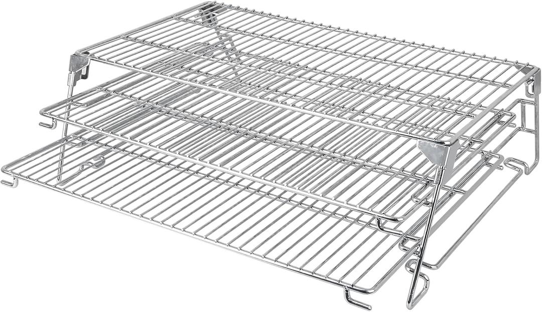Jerky Racks for Traeger Smoker Pro 575 22 34 780 Grilling Cooling Warming Rack for Pit Boss 21" Depth Barrel Pellet Grill Pitboss 820 850 Austin XL Parts 3 Tiered Seasoning Smoking BBQ Accessories