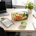 Original Side-Open Salad Pod Jar with Lid - Plastic Snack Box for Home, Outdoor, Travel & Party