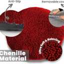 Muddy Mat Cloud K-9 Bed for Dogs & Cats, Soft & Relaxing Donut Dog Bed, Chenille Material, Removable Cover, Washable & Dryer SafeRed Large(40'x40')