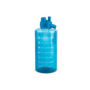 Motivational Water Bottle with Time Markers, 32oz  Leak-Proof with Handle, 5 (Blue)