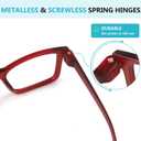 Oversized Reading Glasses Metalless Screwless Spring Hinges 6 Pack Large Readers for Men(+3.25)
