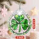 Christmas Ornaments: Stained Glass Ornament, Christmas Tree Ornament, Hanging Ornaments for Home Decor & Xmas Tree Decorations Exquisite Holiday Decor, Gifts & Holiday Present - Shamrock