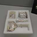 Milano Bathroom Accessories Set - 4 Piece Bathroom Accessory Set with Natural Mother of Pearl Shells - Decorative Bathroom Set Includes: Soap Dispenser, Toothbrush Holder, Tumbler and Soap Dish