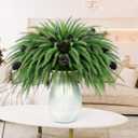 12 Pcs Christmas Norfolk Pine Stems with Pine Cones,18" Norfolk Pine Artificial Branches Greenery Christmas Stems Picks DIY Crafts Faux Xmas Branches for Garland Home Decoration Indoor Outdoor Decor