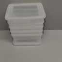 Citylife Small Storage Bins with Lids 3.2 QT Plastic Storage Containers for Organizing Stackable Clear Storage Boxes,Clear White(6 Packs)
