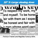 Magnifying Glass with Stand, 10"x6" Flexible Gooseneck Magnifying, Large Page Magnifier for Reading Small Prints & Low Vision Seniors with Aging Eyes