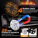 ASPL 26inch 126 LED Rooftop Emergency Strobe Lights Bar Double Side Flashing Safety Warning Traffic Advisor Light Bar Hazard Snow Plow Light for Work Trucks Vehicles Construction Tow Pickup(Amber/Red)