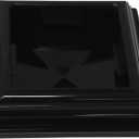Black Plastic 5" Classic New England Style Vinyl Fence Post Caps, 5"x5" Post Cap for Vinyl Fence Post (2)