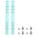 PATIKIL A5 6-Hole Ring Binder Mechanisms, 2 Set Binder Spines Replacement for Office Planners Documents Recipes Organization Storage, Blue