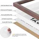 puthiac 16x16 Solid Oak Wood Picture Frames, Walnut, 3 Pack