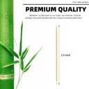 HOPELF 2400 Count Bamboo Toothpicks Skewers For Appetizer,Olive,Barbecue,Fruit,Cocktail,Teeth Cleaning,Double-Points Wooden Toothpick.